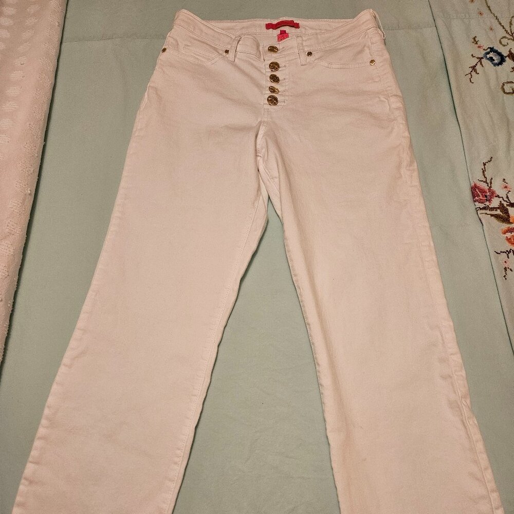 Lilly Pulitzer White Buttonfly Denim Size 4